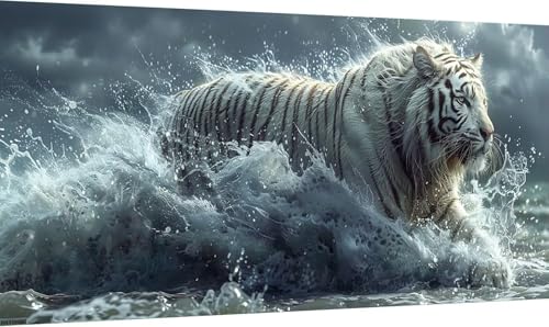 Malen Nach Zahlen Erwachsene Tiger, Malen Nach Zahlen Tier, DIY Handgemalt Ölgemälde Leinwand Kits Mit Pinseln und Acrylfarbe, Paint by Numbers Adult für Deko Wohnzimmer und Zimmer Deko 40x90cm P-4547 Malen Nach Zahlen Erwachsene Tiger, Malen Nach Zahlen Tier, DIY Handgemalt Ölgemälde Leinwand Kits Mit Pinseln und Acrylfarbe, Paint by Numbers Adult für Deko Wohnzimmer und Zimmer Deko 40x90cm P-4547 von KUEGDUNG