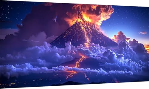 Malen Nach Zahlen Erwachsene Vulkan, Malen Nach Zahlen Landschaft, DIY Handgemalt Ölgemälde Leinwand Kits Mit Pinseln und Acrylfarbe, Paint by Numbers Adult Adult für Deko Wohnzimmer 40x90cm 9-5797 Malen Nach Zahlen Erwachsene Vulkan, Malen Nach Zahlen Landschaft, DIY Handgemalt Ölgemälde Leinwand Kits Mit Pinseln und Acrylfarbe, Paint by Numbers Adult Adult für Deko Wohnzimmer 40x90cm 9-5797 von KUEGDUNG