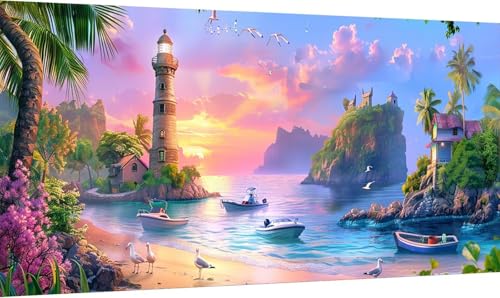 Malen Nach Zahlen Erwachsene Wasserturm, Malen Nach Zahlen Landschaft, DIY Handgemalt Ölgemälde Leinwand Kits Mit Pinseln und Acrylfarbe, Paint by Numbers Adult für Deko Wohnzimmer 40x70cm K-9842 von KUEGDUNG