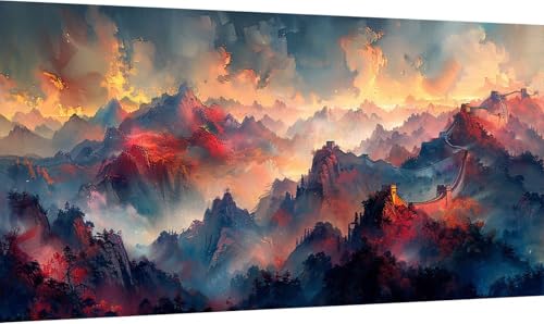 Malen Nach Zahlen GroßE Mauer, Malen Nach Zahlen Erwachsene Landschaft, DIY Set Erwachsene Mit Pinseln und Acrylfarbe, Paint by Numbers für Deko Wohnzimmer und Zimmer Deko Geschenke 60x120cm 8-9709 Malen Nach Zahlen GroßE Mauer, Malen Nach Zahlen Erwachsene Landschaft, DIY Set Erwachsene Mit Pinseln und Acrylfarbe, Paint by Numbers für Deko Wohnzimmer und Zimmer Deko Geschenke 60x120cm 8-9709 von KUEGDUNG