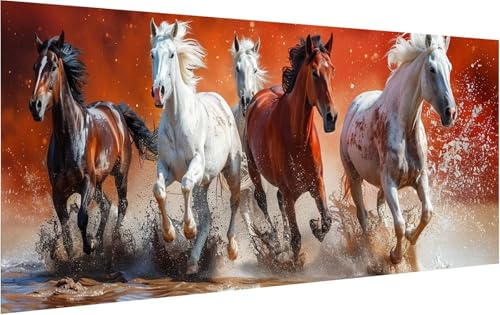 Malen Nach Zahlen Horse, Malen Nach Zahlen Erwachsene Tier, DIY Set Erwachsene Mit Pinseln und Acrylfarbe, Paint by Numbers für Deko Wohnzimmer und Zimmer Deko, Geschenke für Frauen 30x60cm 7-2023 Malen Nach Zahlen Horse, Malen Nach Zahlen Erwachsene Tier, DIY Set Erwachsene Mit Pinseln und Acrylfarbe, Paint by Numbers für Deko Wohnzimmer und Zimmer Deko, Geschenke für Frauen 30x60cm 7-2023 von KUEGDUNG