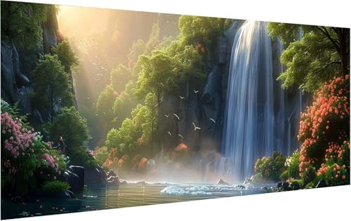 Malen Nach Zahlen StüRze, Malen Nach Zahlen Erwachsene Baum, DIY Set Erwachsene Mit Pinseln und Acrylfarbe, Paint by Numbers für Deko Wohnzimmer und Zimmer Deko, Geschenke für Frauen 50x100cm E-7987 von KUEGDUNG
