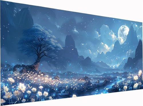 Mond Diamond Painting Erwachsene Groß XXL 300x100cm, 5D Diamant Painting Bilder Baum, DIY Stickerei Cross Stickerei Bastelset Erwachsene, Full Drill Diamant Malerei für Deko Wohnzimmer Geschenke 7-825 Mond Diamond Painting Erwachsene Groß XXL 300x100cm, 5D Diamant Painting Bilder Baum, DIY Stickerei Cross Stickerei Bastelset Erwachsene, Full Drill Diamant Malerei für Deko Wohnzimmer Geschenke 7-825 von KUEGDUNG