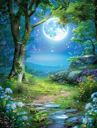 Mond Malen Nach Zahlen Erwachsene, Blume Malen Nach Zahlen, DIY Handgemalt Ölgemälde Kit Mit 3 Pinseln und Acrylfarbe, Paint by Numbers Bastelset Erwachsene für Deko Wohnzimmer 30x40cm N-3893 Mond Malen Nach Zahlen Erwachsene, Blume Malen Nach Zahlen, DIY Handgemalt Ölgemälde Kit Mit 3 Pinseln und Acrylfarbe, Paint by Numbers Bastelset Erwachsene für Deko Wohnzimmer 30x40cm N-3893 von KUEGDUNG