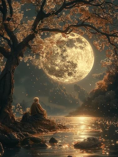 Mond Malen Nach Zahlen Erwachsene mit Rahmen, Malen Nach Zahlen Baum, DIY Set Erwachsene, Paint by Numbers Set mit Pinseln und Acrylfarben, Deko Wohnzimmer, Geschenke für Frauen 100x130cm 7-2531 Mond Malen Nach Zahlen Erwachsene mit Rahmen, Malen Nach Zahlen Baum, DIY Set Erwachsene, Paint by Numbers Set mit Pinseln und Acrylfarben, Deko Wohnzimmer, Geschenke für Frauen 100x130cm 7-2531 von KUEGDUNG