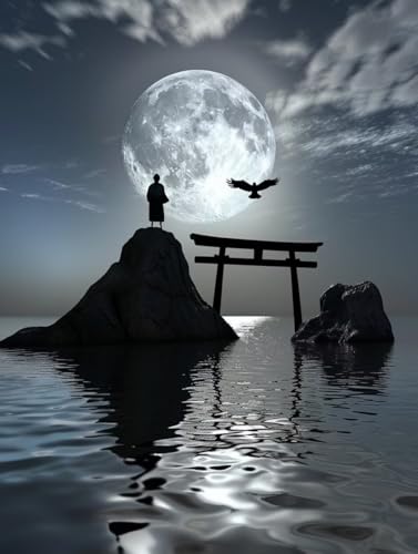 Mond Malen Nach Zahlen Erwachsene mit Rahmen, Malen Nach Zahlen Landschaft, DIY Set Erwachsene, Paint by Numbers Set mit Pinseln und Acrylfarben, Deko Wohnzimmer, Geschenke für Frauen 70x95cm 9-1091 Mond Malen Nach Zahlen Erwachsene mit Rahmen, Malen Nach Zahlen Landschaft, DIY Set Erwachsene, Paint by Numbers Set mit Pinseln und Acrylfarben, Deko Wohnzimmer, Geschenke für Frauen 70x95cm 9-1091 von KUEGDUNG