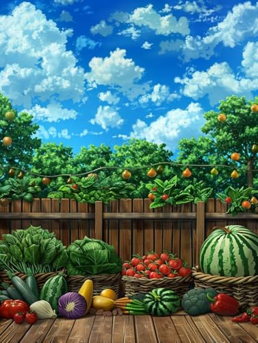 Obst Malen Nach Zahlen Erwachsene, Malen Nach Zahlen Wolke, DIY Set Erwachsene Mit 3 Pinseln und Acrylfarbe, Paint by Numbers Handgemalt Ölgemälde Kit für Deko Wohnzimmer Geschenke 100x135cm 1-1371 von KUEGDUNG