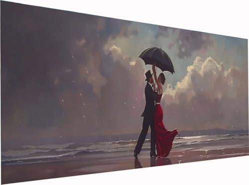 Paar Diamond Painting Erwachsene Groß XXL 300x100cm, 5D Diamant Painting Bilder TäNzer, DIY Stickerei Cross Stickerei Bastelset Erwachsene, Full Drill Diamant Malerei für Deko Wohnzimmer 3-4955 von KUEGDUNG