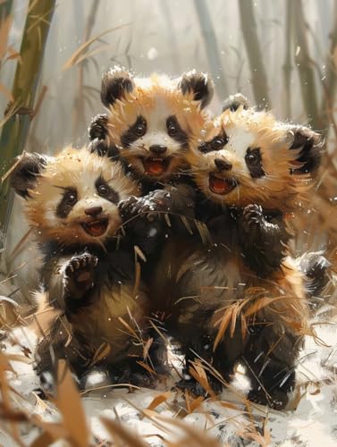 Panda Malen Nach Zahlen Erwachsene mit Rahmen, Malen Nach Zahlen Schneeszene, DIY Set Erwachsene, Paint by Numbers Set mit Pinseln und Acrylfarben, Deko Wohnzimmer, Geschenke für Frauen 70x95cm Y-6291 Panda Malen Nach Zahlen Erwachsene mit Rahmen, Malen Nach Zahlen Schneeszene, DIY Set Erwachsene, Paint by Numbers Set mit Pinseln und Acrylfarben, Deko Wohnzimmer, Geschenke für Frauen 70x95cm Y-6291 von KUEGDUNG