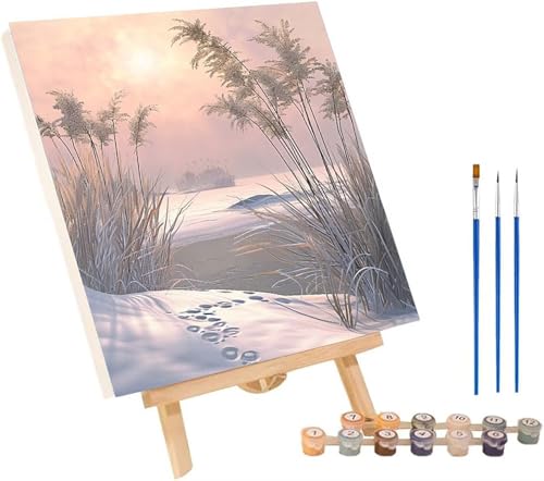 Pflanzen Malen Nach Zahlen Erwachsene mit Rahmen, Malen Nach Zahlen Schneeszene, DIY Set Erwachsene, Paint by Numbers Set mit Pinseln und Acrylfarben, Deko Wohnzimmer Geschenke 100x130cm E-2724 Pflanzen Malen Nach Zahlen Erwachsene mit Rahmen, Malen Nach Zahlen Schneeszene, DIY Set Erwachsene, Paint by Numbers Set mit Pinseln und Acrylfarben, Deko Wohnzimmer Geschenke 100x130cm E-2724 von KUEGDUNG