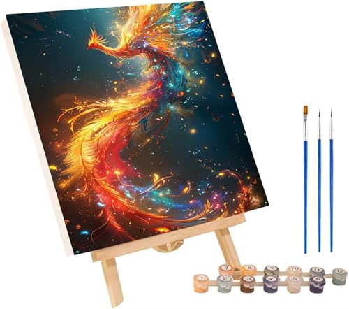 PhöNix Malen Nach Zahlen Erwachsene mit Rahmen, Malen Nach Zahlen Vogel, DIY Set Erwachsene, Paint by Numbers Set mit Pinseln und Acrylfarben, Deko Wohnzimmer, Geschenke für Frauen 100x130cm E-8136 von KUEGDUNG