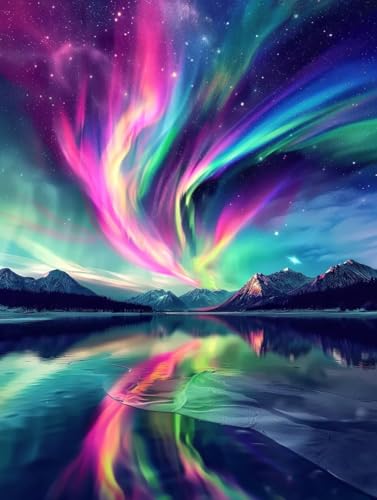 Regenbogen Malen Nach Zahlen Erwachsene, Aurora Malen Nach Zahlen, DIY Handgemalt Ölgemälde Kit Mit 3 Pinseln und Acrylfarbe, Paint by Numbers Bastelset Erwachsene für Deko Wohnzimmer 50x65cm 6-3919 Regenbogen Malen Nach Zahlen Erwachsene, Aurora Malen Nach Zahlen, DIY Handgemalt Ölgemälde Kit Mit 3 Pinseln und Acrylfarbe, Paint by Numbers Bastelset Erwachsene für Deko Wohnzimmer 50x65cm 6-3919 von KUEGDUNG