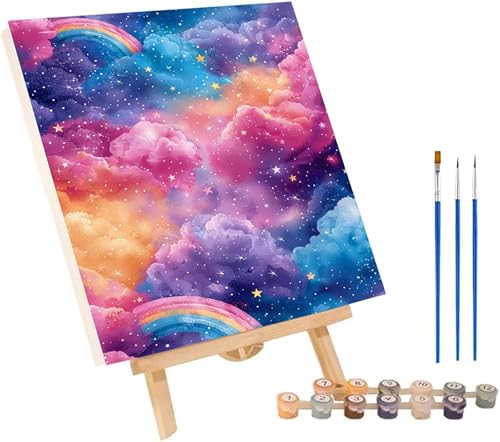 Regenbogen Malen Nach Zahlen Erwachsene mit Rahmen, Malen Nach Zahlen Wolke, DIY Set Erwachsene, Paint by Numbers Set mit Pinseln und Acrylfarben, Deko Wohnzimmer, Geschenke für Frauen 40x50cm 2-7334 Regenbogen Malen Nach Zahlen Erwachsene mit Rahmen, Malen Nach Zahlen Wolke, DIY Set Erwachsene, Paint by Numbers Set mit Pinseln und Acrylfarben, Deko Wohnzimmer, Geschenke für Frauen 40x50cm 2-7334 von KUEGDUNG