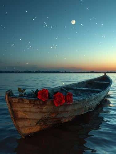 Rose Malen Nach Zahlen Erwachsene mit Rahmen, Malen Nach Zahlen Mond, DIY Set Erwachsene, Paint by Numbers Set mit Pinseln und Acrylfarben, Deko Wohnzimmer, Geschenke für Frauen 100x135cm 7-7220 Rose Malen Nach Zahlen Erwachsene mit Rahmen, Malen Nach Zahlen Mond, DIY Set Erwachsene, Paint by Numbers Set mit Pinseln und Acrylfarben, Deko Wohnzimmer, Geschenke für Frauen 100x135cm 7-7220 von KUEGDUNG