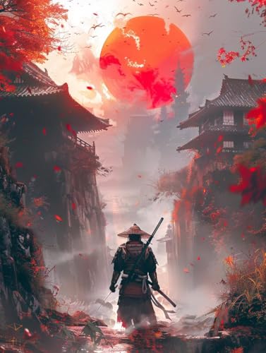 Samurai Malen Nach Zahlen Erwachsene, Sonne Malen Nach Zahlen, DIY Handgemalt Ölgemälde Kit Mit 3 Pinseln und Acrylfarbe, Paint by Numbers Bastelset Erwachsene für Deko Wohnzimmer 80x110cm N-9588 Samurai Malen Nach Zahlen Erwachsene, Sonne Malen Nach Zahlen, DIY Handgemalt Ölgemälde Kit Mit 3 Pinseln und Acrylfarbe, Paint by Numbers Bastelset Erwachsene für Deko Wohnzimmer 80x110cm N-9588 von KUEGDUNG
