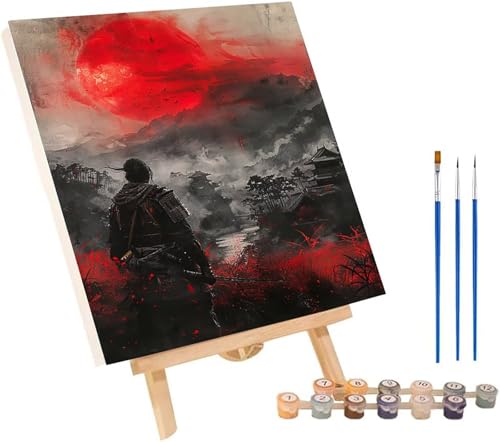Samurai Malen Nach Zahlen Erwachsene mit Rahmen, Malen Nach Zahlen Sonne, DIY Set Erwachsene, Paint by Numbers Set mit Pinseln und Acrylfarben, Deko Wohnzimmer, Geschenke für Frauen 100x130cm 4-8548 Samurai Malen Nach Zahlen Erwachsene mit Rahmen, Malen Nach Zahlen Sonne, DIY Set Erwachsene, Paint by Numbers Set mit Pinseln und Acrylfarben, Deko Wohnzimmer, Geschenke für Frauen 100x130cm 4-8548 von KUEGDUNG