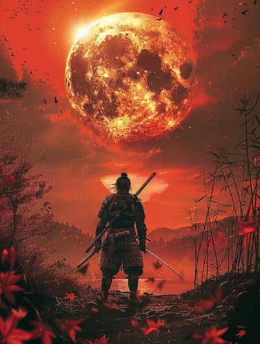 Samurai Malen Nach Zahlen Erwachsene mit Rahmen, Malen Nach Zahlen Sonne, DIY Set Erwachsene, Paint by Numbers Set mit Pinseln und Acrylfarben, Deko Wohnzimmer, Geschenke für Frauen 50x65cm 0-4775 Samurai Malen Nach Zahlen Erwachsene mit Rahmen, Malen Nach Zahlen Sonne, DIY Set Erwachsene, Paint by Numbers Set mit Pinseln und Acrylfarben, Deko Wohnzimmer, Geschenke für Frauen 50x65cm 0-4775 von KUEGDUNG