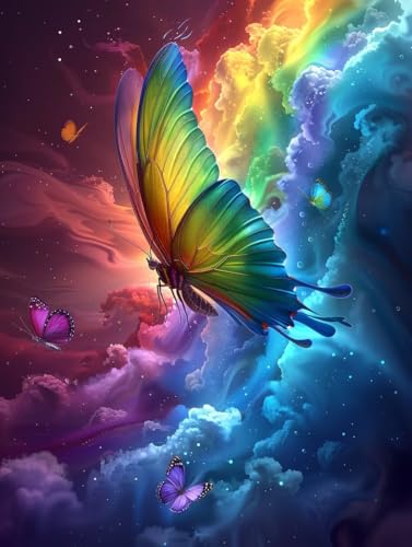 Schmetterling Malen Nach Zahlen Erwachsene mit Rahmen, Malen Nach Zahlen Traum, DIY Set Erwachsene, Paint by Numbers Set mit Pinseln und Acrylfarben, Deko Wohnzimmer Geschenke 100x130cm 8-2923 Schmetterling Malen Nach Zahlen Erwachsene mit Rahmen, Malen Nach Zahlen Traum, DIY Set Erwachsene, Paint by Numbers Set mit Pinseln und Acrylfarben, Deko Wohnzimmer Geschenke 100x130cm 8-2923 von KUEGDUNG