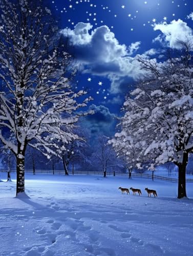 Schneeszene Malen Nach Zahlen Erwachsene mit Rahmen, Malen Nach Zahlen Baum, DIY Set Erwachsene, Paint by Numbers Set mit Pinseln und Acrylfarben, Deko Wohnzimmer, Geschenke für Frauen 70x95cm R-1832 Schneeszene Malen Nach Zahlen Erwachsene mit Rahmen, Malen Nach Zahlen Baum, DIY Set Erwachsene, Paint by Numbers Set mit Pinseln und Acrylfarben, Deko Wohnzimmer, Geschenke für Frauen 70x95cm R-1832 von KUEGDUNG