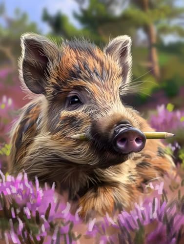 Schwein Malen Nach Zahlen Erwachsene, Malen Nach Zahlen Abstrakt, DIY Set Erwachsene Mit 3 Pinseln und Acrylfarbe, Paint by Numbers Handgemalt Ölgemälde Kit für Deko Wohnzimmer 80x110cm 7-2928 Schwein Malen Nach Zahlen Erwachsene, Malen Nach Zahlen Abstrakt, DIY Set Erwachsene Mit 3 Pinseln und Acrylfarbe, Paint by Numbers Handgemalt Ölgemälde Kit für Deko Wohnzimmer 80x110cm 7-2928 von KUEGDUNG