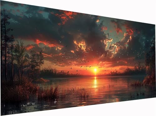 Sonnenuntergang Diamond Painting Erwachsene Groß XXL 300x100cm, 5D Diamant Painting Bilder Vogel, DIY Stickerei Cross Stickerei Bastelset Erwachsene, Diamant Malerei für Deko Wohnzimmer Q-9184 Sonnenuntergang Diamond Painting Erwachsene Groß XXL 300x100cm, 5D Diamant Painting Bilder Vogel, DIY Stickerei Cross Stickerei Bastelset Erwachsene, Diamant Malerei für Deko Wohnzimmer Q-9184 von KUEGDUNG