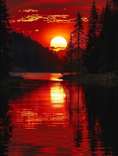 Sonnenuntergang Malen Nach Zahlen Erwachsene mit Rahmen, Malen Nach Zahlen Landschaft, DIY Set Erwachsene, Paint by Numbers Set mit Pinseln und Acrylfarben, Deko Wohnzimmer Geschenke 100x135cm A-7269 Sonnenuntergang Malen Nach Zahlen Erwachsene mit Rahmen, Malen Nach Zahlen Landschaft, DIY Set Erwachsene, Paint by Numbers Set mit Pinseln und Acrylfarben, Deko Wohnzimmer Geschenke 100x135cm A-7269 von KUEGDUNG