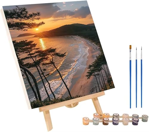 Sonnenuntergang Malen Nach Zahlen Erwachsene mit Rahmen, Malen Nach Zahlen Landschaft, DIY Set Erwachsene, Paint by Numbers Set mit Pinseln und Acrylfarben, Deko Wohnzimmer Geschenke 100x135cm R-8817 Sonnenuntergang Malen Nach Zahlen Erwachsene mit Rahmen, Malen Nach Zahlen Landschaft, DIY Set Erwachsene, Paint by Numbers Set mit Pinseln und Acrylfarben, Deko Wohnzimmer Geschenke 100x135cm R-8817 von KUEGDUNG