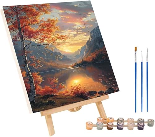 Sonnenuntergang Malen Nach Zahlen Erwachsene mit Rahmen, Malen Nach Zahlen Rivers, DIY Set Erwachsene, Paint by Numbers Set mit Pinseln und Acrylfarben, Deko Wohnzimmer Geschenke 100x135cm 0-8801 Sonnenuntergang Malen Nach Zahlen Erwachsene mit Rahmen, Malen Nach Zahlen Rivers, DIY Set Erwachsene, Paint by Numbers Set mit Pinseln und Acrylfarben, Deko Wohnzimmer Geschenke 100x135cm 0-8801 von KUEGDUNG
