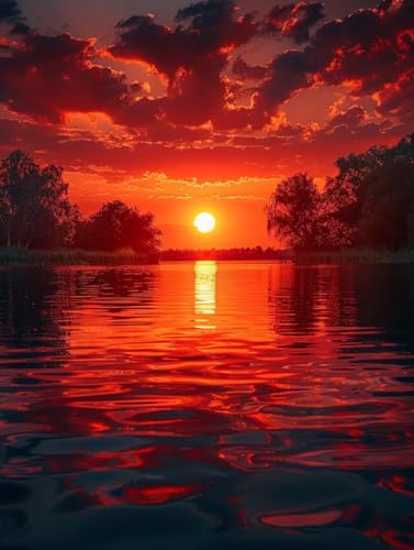 Sonnenuntergang Malen Nach Zahlen Erwachsene mit Rahmen, Malen Nach Zahlen Rivers, DIY Set Erwachsene, Paint by Numbers Set mit Pinseln und Acrylfarben, Deko Wohnzimmer Geschenke 70x95cm 3-8124 Sonnenuntergang Malen Nach Zahlen Erwachsene mit Rahmen, Malen Nach Zahlen Rivers, DIY Set Erwachsene, Paint by Numbers Set mit Pinseln und Acrylfarben, Deko Wohnzimmer Geschenke 70x95cm 3-8124 von KUEGDUNG