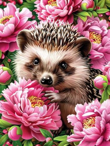 Tier Malen Nach Zahlen Erwachsene, Malen Nach Zahlen Blume, DIY Set Erwachsene Mit 3 Pinseln und Acrylfarbe, Paint by Numbers Handgemalt Ölgemälde Kit für Deko Wohnzimmer Geschenke 100x135cm 9-5611 von KUEGDUNG