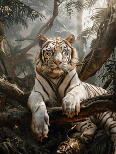 Tiger Malen Nach Zahlen Erwachsene, Malen Nach Zahlen Baum, DIY Set Erwachsene Mit 3 Pinseln und Acrylfarbe, Paint by Numbers Handgemalt Ölgemälde Kit für Deko Wohnzimmer Geschenke 100x130cm 0-3470 Tiger Malen Nach Zahlen Erwachsene, Malen Nach Zahlen Baum, DIY Set Erwachsene Mit 3 Pinseln und Acrylfarbe, Paint by Numbers Handgemalt Ölgemälde Kit für Deko Wohnzimmer Geschenke 100x130cm 0-3470 von KUEGDUNG