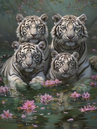 Tiger Malen Nach Zahlen Erwachsene, Malen Nach Zahlen Blume, DIY Set Erwachsene Mit 3 Pinseln und Acrylfarbe, Paint by Numbers Handgemalt Ölgemälde Kit für Deko Wohnzimmer Geschenke 90x120cm Y-2138 Tiger Malen Nach Zahlen Erwachsene, Malen Nach Zahlen Blume, DIY Set Erwachsene Mit 3 Pinseln und Acrylfarbe, Paint by Numbers Handgemalt Ölgemälde Kit für Deko Wohnzimmer Geschenke 90x120cm Y-2138 von KUEGDUNG