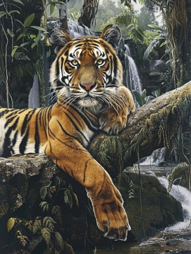 Tiger Malen Nach Zahlen Erwachsene, Malen Nach Zahlen Pflanzen, DIY Set Erwachsene Mit 3 Pinseln und Acrylfarbe, Paint by Numbers Handgemalt Ölgemälde Kit für Deko Wohnzimmer Geschenke 90x120cm 9-2727 Tiger Malen Nach Zahlen Erwachsene, Malen Nach Zahlen Pflanzen, DIY Set Erwachsene Mit 3 Pinseln und Acrylfarbe, Paint by Numbers Handgemalt Ölgemälde Kit für Deko Wohnzimmer Geschenke 90x120cm 9-2727 von KUEGDUNG