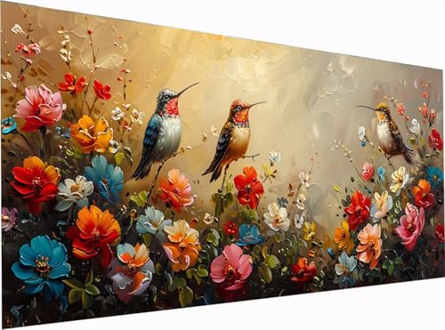 Vogel Diamond Painting Erwachsene Groß XXL 300x100cm, 5D Diamant Painting Bilder Blume, DIY Stickerei Cross Stickerei Bastelset Erwachsene, Full Drill Diamant Malerei für Deko Wohnzimmer 8-4253 Vogel Diamond Painting Erwachsene Groß XXL 300x100cm, 5D Diamant Painting Bilder Blume, DIY Stickerei Cross Stickerei Bastelset Erwachsene, Full Drill Diamant Malerei für Deko Wohnzimmer 8-4253 von KUEGDUNG