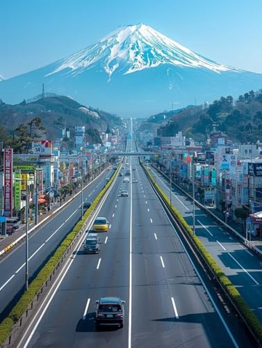 Vulkan Fuji Malen Nach Zahlen Erwachsene mit Rahmen, Malen Nach Zahlen StraßE, DIY Set Erwachsene, Paint by Numbers Set mit Pinseln und Acrylfarben, Deko Wohnzimmer Geschenke 100x135cm Z-4090 Vulkan Fuji Malen Nach Zahlen Erwachsene mit Rahmen, Malen Nach Zahlen StraßE, DIY Set Erwachsene, Paint by Numbers Set mit Pinseln und Acrylfarben, Deko Wohnzimmer Geschenke 100x135cm Z-4090 von KUEGDUNG