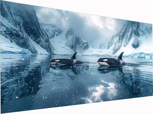 Wal Diamond Painting Erwachsene Groß XXL 300x100cm, 5D Diamant Painting Bilder Berg, DIY Stickerei Cross Stickerei Bastelset Erwachsene, Full Drill Diamant Malerei für Deko Wohnzimmer Geschenke 9-8840 von KUEGDUNG