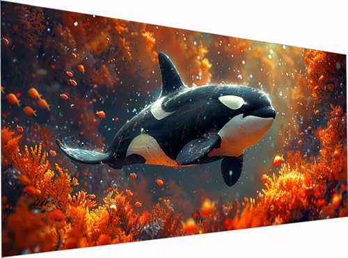 Wal Diamond Painting Erwachsene Groß XXL 300x100cm, 5D Diamant Painting Bilder Pflanzen, DIY Stickerei Cross Stickerei Bastelset Erwachsene, Full Drill Diamant Malerei für Deko Wohnzimmer 1-8685 von KUEGDUNG