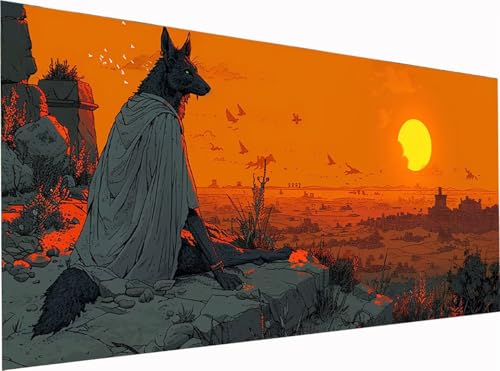 Wolf Diamond Painting Erwachsene Groß XXL 300x100cm, 5D Diamant Painting Bilder Sonnenuntergang, DIY Stickerei Cross Stickerei Bastelset Erwachsene, Diamant Malerei für Deko Wohnzimmer Geschenke P-105 Wolf Diamond Painting Erwachsene Groß XXL 300x100cm, 5D Diamant Painting Bilder Sonnenuntergang, DIY Stickerei Cross Stickerei Bastelset Erwachsene, Diamant Malerei für Deko Wohnzimmer Geschenke P-105 von KUEGDUNG