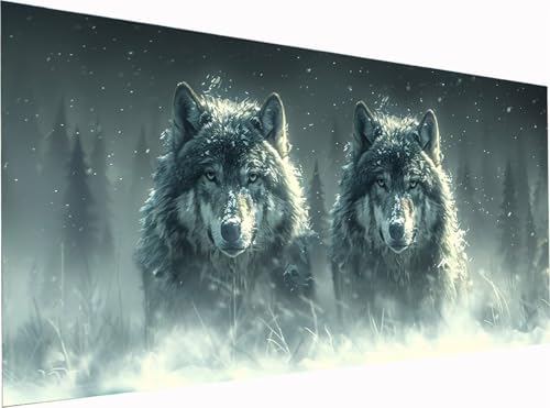 Wolf Diamond Painting Erwachsene Groß XXL 300x100cm, 5D Diamant Painting Bilder Tier, DIY Stickerei Cross Stickerei Bastelset Erwachsene, Full Drill Diamant Malerei für Deko Wohnzimmer Geschenke 9-982 Wolf Diamond Painting Erwachsene Groß XXL 300x100cm, 5D Diamant Painting Bilder Tier, DIY Stickerei Cross Stickerei Bastelset Erwachsene, Full Drill Diamant Malerei für Deko Wohnzimmer Geschenke 9-982 von KUEGDUNG