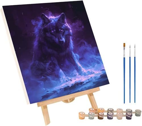Wolf Malen Nach Zahlen Erwachsene mit Rahmen, Malen Nach Zahlen Abstrakt, DIY Set Erwachsene, Paint by Numbers Set mit Pinseln und Acrylfarben, Deko Wohnzimmer, Geschenke für Frauen 40x50cm 7-3480 Wolf Malen Nach Zahlen Erwachsene mit Rahmen, Malen Nach Zahlen Abstrakt, DIY Set Erwachsene, Paint by Numbers Set mit Pinseln und Acrylfarben, Deko Wohnzimmer, Geschenke für Frauen 40x50cm 7-3480 von KUEGDUNG