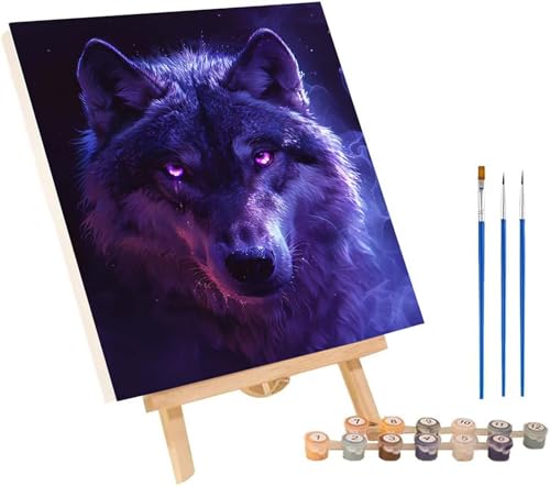Wolf Malen Nach Zahlen Erwachsene mit Rahmen, Malen Nach Zahlen Tier, DIY Set Erwachsene, Paint by Numbers Set mit Pinseln und Acrylfarben, Deko Wohnzimmer, Geschenke für Frauen 70x95cm 7-2342 Wolf Malen Nach Zahlen Erwachsene mit Rahmen, Malen Nach Zahlen Tier, DIY Set Erwachsene, Paint by Numbers Set mit Pinseln und Acrylfarben, Deko Wohnzimmer, Geschenke für Frauen 70x95cm 7-2342 von KUEGDUNG