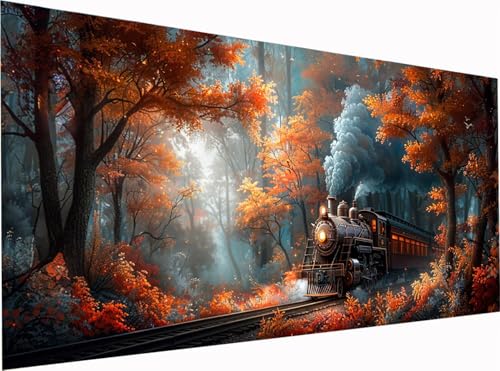 Zug Diamond Painting Erwachsene Groß XXL 300x100cm, 5D Diamant Painting Bilder Baum, DIY Stickerei Cross Stickerei Bastelset Erwachsene, Full Drill Diamant Malerei für Deko Wohnzimmer Geschenke N-5214 Zug Diamond Painting Erwachsene Groß XXL 300x100cm, 5D Diamant Painting Bilder Baum, DIY Stickerei Cross Stickerei Bastelset Erwachsene, Full Drill Diamant Malerei für Deko Wohnzimmer Geschenke N-5214 von KUEGDUNG