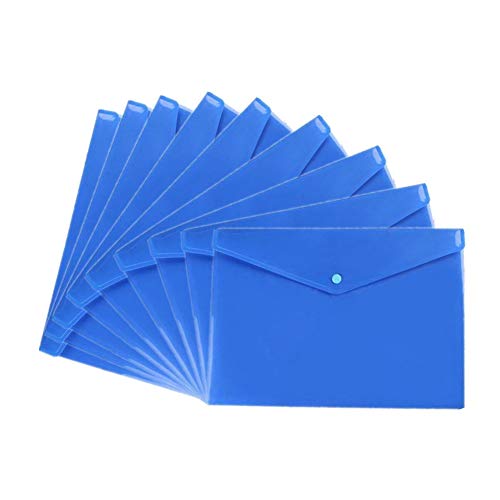 KUENG Dokumententasche Dokumententasche Sichttaschen A4 Dokument Brieftaschen Kunststoff Brieftaschen a4 Ordner Mit Kunststoff Brieftaschen Blue,a4 von KUENG