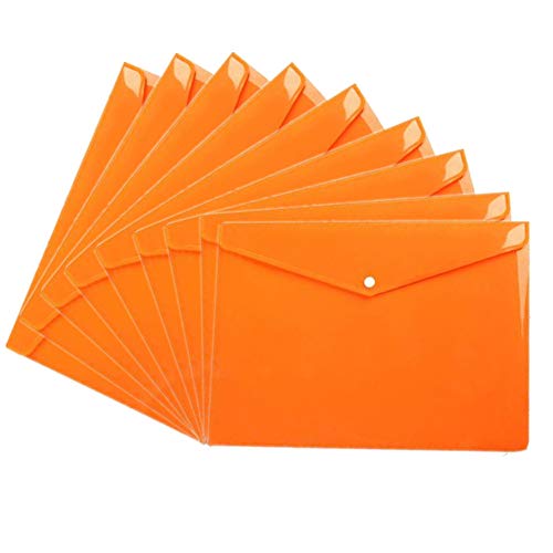 KUENG Dokumententasche Dokumententasche Sichttaschen A4 Dokument Brieftaschen Kunststoff Brieftaschen a4 Ordner Mit Kunststoff Brieftaschen orange,a4 von KUENG