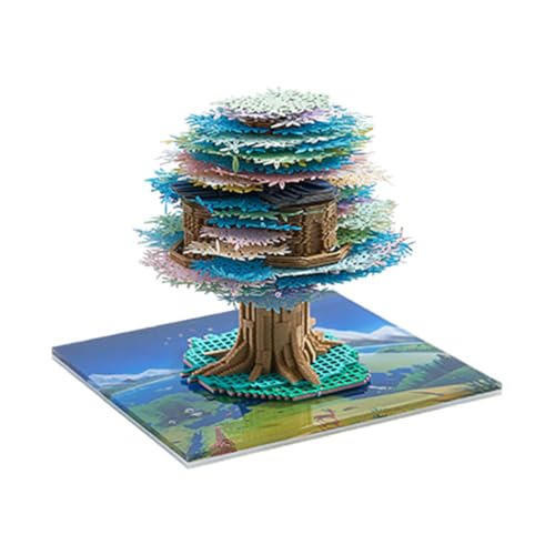 3D-Haftnotizen, 3D-Memo-Block, 3D-Kunst-Memo-Block, Kunstblöcke, grüner Baumhaus-Notizblock, geeignet für Büro, Zuhause, Schule, als Geschenk, Dekoration oder Studienplanung von KUFSESK