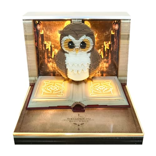 3D-Kalender, Uhrenkalender 2026, niedliches Tier, mit Lichtern, Verwendung als Lesezeichen und Notizblöcke, Staubbox, geeignet für Büro, Zuhause, Geschenke, Ornamente 3D-Kalender, Uhrenkalender 2026, niedliches Tier, mit Lichtern, Verwendung als Lesezeichen und Notizblöcke, Staubbox, geeignet für Büro, Zuhause, Geschenke, Ornamente von KUFSESK