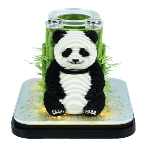 3D-Kalender 2026, Abreißkalender, niedlicher Panda, mit Lichtern, Verwendung als Lesezeichen und Notizblöcke, geeignet für Büro, Zuhause, Geschenke, Ornamente 3D-Kalender 2026, Abreißkalender, niedlicher Panda, mit Lichtern, Verwendung als Lesezeichen und Notizblöcke, geeignet für Büro, Zuhause, Geschenke, Ornamente von KUFSESK