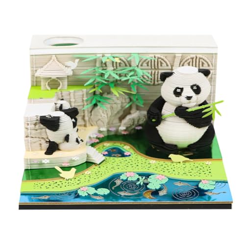 3D-Kalender 2026, abreißbarer Kalender, Panda isst Bambus, Verwendung als Lesezeichen und Notizblöcke, als Stifthalter, geeignet für Büro, Zuhause, Geschenke, Ornamente 3D-Kalender 2026, abreißbarer Kalender, Panda isst Bambus, Verwendung als Lesezeichen und Notizblöcke, als Stifthalter, geeignet für Büro, Zuhause, Geschenke, Ornamente von KUFSESK
