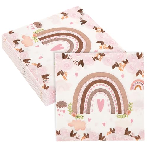 40 Stück Boho Regenbogen Servietten, 33 x 33 cm Servietten Rosa Party Servietten Servietten Taufe Deko, Rosa Geburtstags Servietten Taufdeko Mädchen für Babyparty Mädchen Kinder Geburtstag Party 40 Stück Boho Regenbogen Servietten, 33 x 33 cm Servietten Rosa Party Servietten Servietten Taufe Deko, Rosa Geburtstags Servietten Taufdeko Mädchen für Babyparty Mädchen Kinder Geburtstag Party von KUHAWL