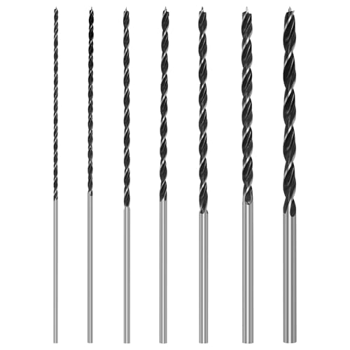 Balkenbohrer Set, Holzbohrer Set 4, 5, 6, 7, 8, 10, 12 mm x 300mm Lang Holzspiralbohrer Bruchfeste Schlangenbohrer, Lange Schalungsbohrer Schlangenbohrer Set für Hartholz Weichholz Sperrholz Balkenbohrer Set, Holzbohrer Set 4, 5, 6, 7, 8, 10, 12 mm x 300mm Lang Holzspiralbohrer Bruchfeste Schlangenbohrer, Lange Schalungsbohrer Schlangenbohrer Set für Hartholz Weichholz Sperrholz von KUHAWL